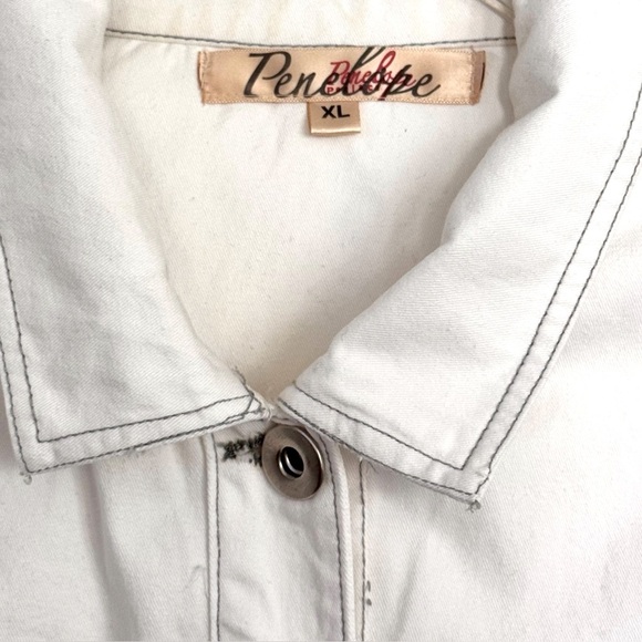 Free People Sz XL Off-White Victorian Lace Overlay Jacket known as the Penelope - Picture 5 of 7